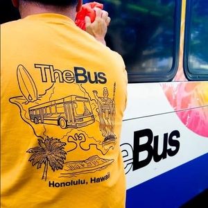 Uniqlo Hawaii The Bus Mustard Yellow T-Shirt